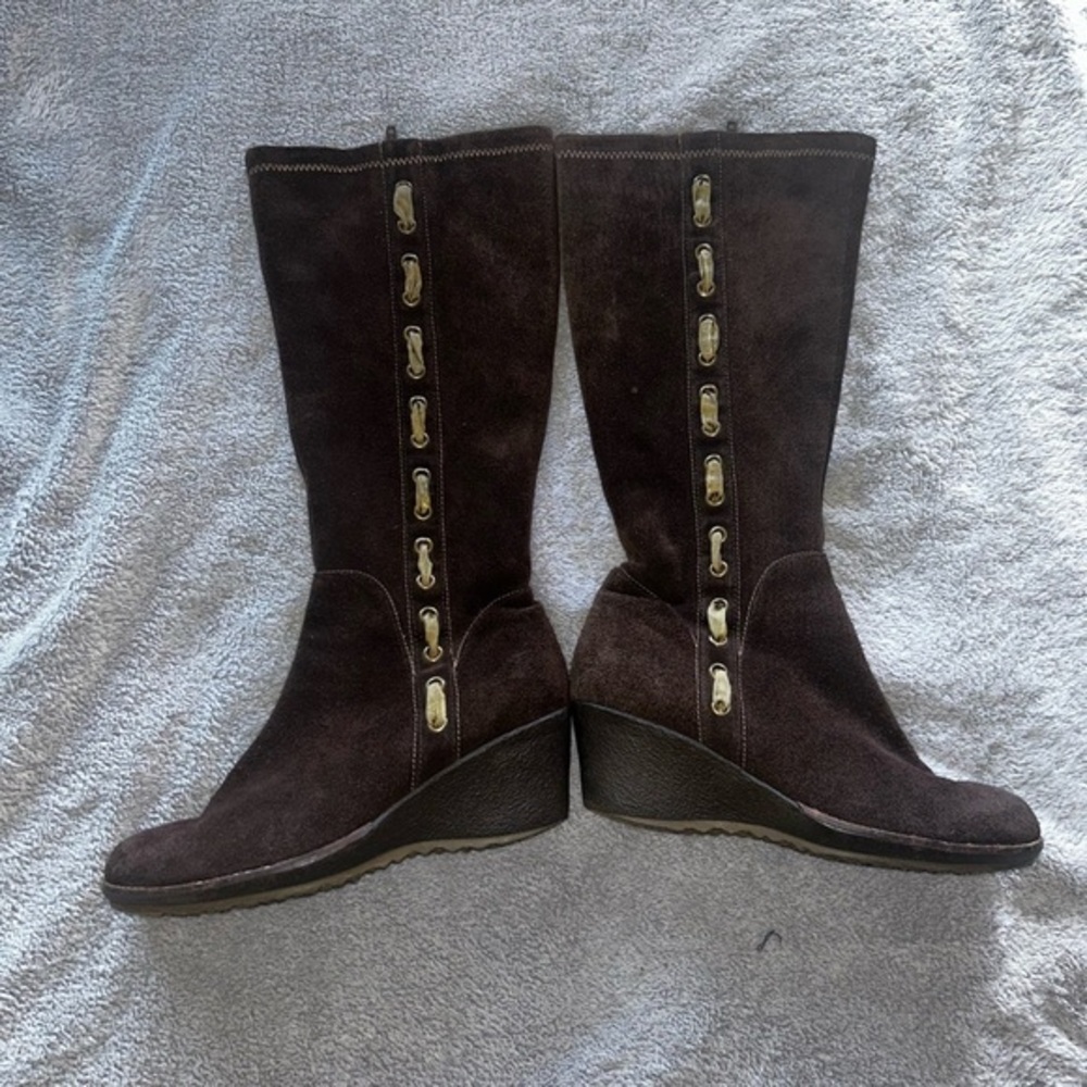 AEROSOLES Dark Brown Wedge Boots
